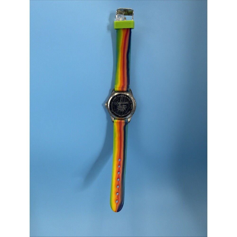 Accutime Unicorn Dial Rainbow Quartz Watch WN9019WM Watch Works Great, New Batt - Picture 4 of 4
